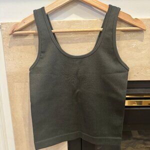 Olive Green ribbed tank